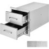 imageVEVOR Outdoor Kitchen Trash Drawer 197quotW x 29quotH x 157quotD Inch Outdoor Kitchen Drawers Stainless Steel for Outdoor BBQ Island KitchenDouble Access Drawer