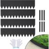 imageVEVOR Steel Landscape Edging 6 Packs 40 x 6 in RustResistant Metal Landscape Edging Bendable Garden Edging Border Heavy Duty Lawn Edging EasytoInstall Flower Bed Yard Pathway Divider Black40 L x 12 H 4 Pack