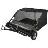 imageVEVOR Tow Behind Lawn Sweeper 50 in Pull Behind Lawn Sweeper 26 cu ft Large Capacity Leaf ampamp Grass Collector Heavy Duty Garden Sweeper with Adjustable Sweeping Height for Yard Lawn Farm