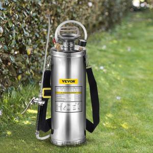 imageHappybuy 1 Gallon Stainless Steel Pump Sprayer 12quot Wand ampamp 3FT Reinforced Hose Pressure Gauge Safety Valve ampamp Adjustable Nozzle Garden Weed Sprayer for Lawn Gardening Sanitizing3 Gallon