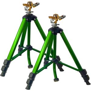imageImpact Sprinkler on Tripod Base Tripod Sprinklers with Brass Head 360 Degree Large Area Irrigation with Extension Legs Flip Locks Heavy Duty 34quot Connector for Lawn Yard Garden2