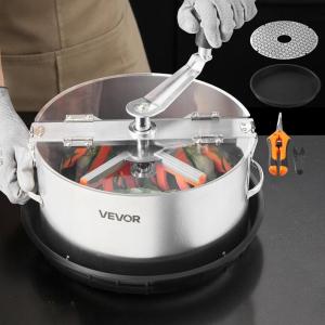 imageVEVOR 16 inch Stainless Steel Bud Leaf Trimmer with Clear Visibility Dome and Hand Pruners for Cutting Leaves Buds Flowers Hydroponic PlantsSilver 12inch