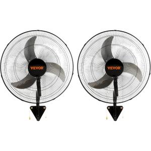 imageVEVOR 18 Inch Wall Mount Fan 3speed IP44 Waterproof Max 4150 CFM Wall Mounted Fan for Outdoor Commercial Residential Greenhouse Workshop Patio Black ETL Listed18 Inch 2 Pck