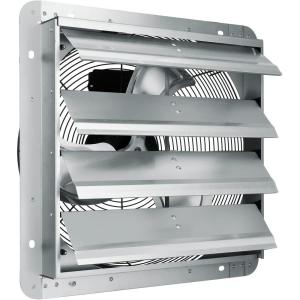 imageVEVOR 24 Inch Shutter Exhaust Fan Wall Mounted HighSpeed 3320CFM Vent Fan For Garages Shops Greenhouse Attic Ventilation AC Motor Fan Only16 Inch