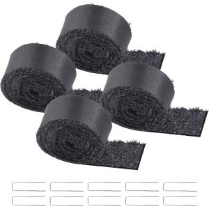 imageVEVOR 2Pack Recycled Rubber Mulch Mat 120 x 45 inPermanent Rubber Mulch for Landscaping Black Mulch Garden Edging Border for PlantsVegetables ampamp Flower Garden Barrier4packs