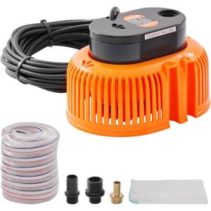 imageVEVOR Automatic Pool Cover Pump 12 HP 1600 GPH 120V Submersible Swimming Pool Cover Pump with 25 ft Power Cord 25 ft Max Head Lift Water Removal and Transfer Pump for Pool Draining Hot Tubs110 HP 540 GPH
