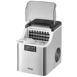 imageVEVOR Countertop Ice Maker 9 Cubes Ready in 6 Mins 26lbs in 24Hrs SelfCleaning Portable Ice Maker with Ice Scoop and Basket Ice Machine with 2 Sizes Bullet Ice for Home Kitchen Office Bar Party45lbs