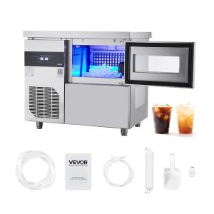 imageVEVOR Countertop Ice Maker 9 Cubes Ready in 6 Mins 26lbs in 24Hrs SelfCleaning Portable Ice Maker with Ice Scoop and Basket Ice Machine with 2 Sizes Bullet Ice for Home Kitchen Office Bar Party132 lbs24H
