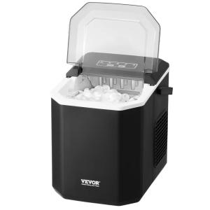 imageVEVOR Countertop Ice Maker 9 Cubes Ready in 6 Mins 26lbs in 24Hrs SelfCleaning Portable Ice Maker with Ice Scoop and Basket Ice Machine with 2 Sizes Bullet Ice for Home Kitchen Office Bar Party26lbs