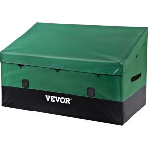 imageVEVOR Deck Box 120 Gallon Outdoor Storage Box 563quot x 266quot x 238quot Waterproof PP Deckbox with Aluminum Alloy Padlock for Patio FurnitureGarden Tools Outdoor Cushions Gray100gal PE