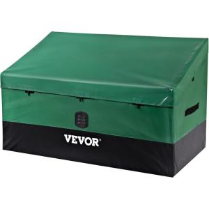 imageVEVOR Deck Box 120 Gallon Outdoor Storage Box 563quot x 266quot x 238quot Waterproof PP Deckbox with Aluminum Alloy Padlock for Patio FurnitureGarden Tools Outdoor Cushions Gray150gal PE