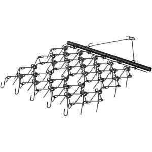 imageVEVOR Drag Harrow 4 x 5 ft Chain Harrow  Made from Q235 Steel UTV Tractor Attachments for Landscape Leveling or Sod Prepping Durable Harrow Rake for Gravel Driveway Farm Field Garden Black4x4