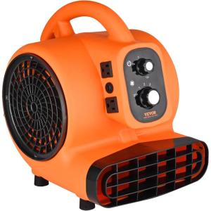 imageVEVOR Floor Blower 1560 RPM 4000 CFM Air Mover for Drying and Cooling Portable Carpet Dryer Fan with 3 Blowing Angles Timer 3Speeds Adjustment for Janitorial Home Commercial Use1000 CFM