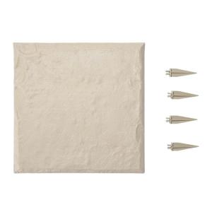 imageVEVOR Garden Stepping Stones 8Pcs 155 x 155 in Decorative Stepping Stones with Stakes WeatherResistant Plastic Pathway Pavers Smooth Surface Outdoor Walkway for Lawn Patio Landscape BeigeBeige