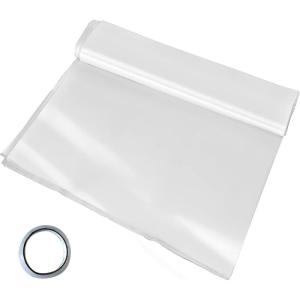imageVEVOR Greenhouse Plastic Sheeting 8 x 25 ft 6 Mil Thickness UV Resistant Clear Polyethylene Film Hoop Green House Cover for Farms Agriculture Garden12 x 25 ft