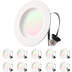 imageVEVOR Landscape Lighting 6W Low Voltage LED Landscape Lights IP66 Waterproof Landscape Spotlights Yard Lawn Garden Pathway Outdoor Lights 12V 24V 450LM Warm White 3000K 12 Pack with ConnectorsModern