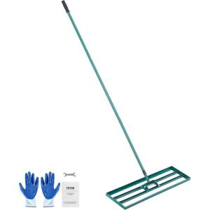 imageVEVOR Lawn Leveling Rake 48quotquotx10quotquot Level Lawn Tool HeavyDuty Lawn Leveler with 78quotquot Steel Extended Handle Yard Leveling Rake Suit for Garden Golf Lawn Farm Green36x10