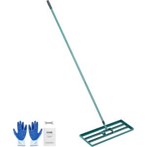 imageVEVOR Lawn Leveling Rake 48quotquotx10quotquot Level Lawn Tool HeavyDuty Lawn Leveler with 78quotquot Steel Extended Handle Yard Leveling Rake Suit for Garden Golf Lawn Farm Green30x10