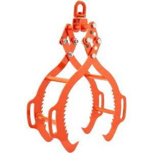 imageVEVOR Log Lifting Tongs 36in 4 Serrated Claw Hook Log Tongs Heavy Duty Steel Swivel Dragging Tongs 3300LBS Log Grapple with Handles Lumber Log Skidding Tongs for Tractors Trucks Forklifts ATVs4 Serrated Claw