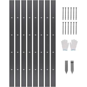 imageVEVOR Metal Landscape Edging 8 Packs 72 in RustResistant Aluminum Alloy Landscape Edging Bendable Garden Edging Border Heavy Duty Lawn Edging Fence for Flower Bed Yard Pathway8 Packs 72 in