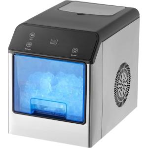 imageVEVOR Nugget Ice Maker 33lbs24H Pebble Ice Maker with Self Cleaning Chewable Ice Maker with Ice Scoop ampamp Drip Tray Stainless Steel Ice Machine with Convenient Ice Transfer for Home Kitchen Office
