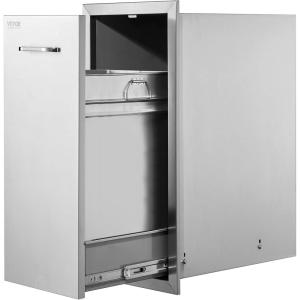 imageVEVOR Outdoor Kitchen Trash Drawer 197quotW x 29quotH x 157quotD Inch Outdoor Kitchen Drawers Stainless Steel for Outdoor BBQ Island KitchenBin