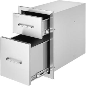 imageVEVOR Outdoor Kitchen Trash Drawer 197quotW x 29quotH x 157quotD Inch Outdoor Kitchen Drawers Stainless Steel for Outdoor BBQ Island KitchenVertical
