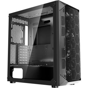 imageVEVOR PC Gaming Case MidTower Computer Case with HighAirflow Tempered Glass Panel Dust Filter 2 x 120 mm Fans Cable Management for GPU up to 360 mm in Length Compatible with ATXMATXITXFullTower