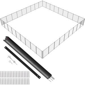 imageVEVOR Pool Fence 4 x 12 FT Pool Fences for Inground Pools Removable Pool Fencing Easy DIY Installation Swimming Pool Fence 340gms Teslin PVC Pool Fence Mesh Protects Kids and Pets4FTx108FT