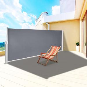 imageVEVOR Retractable Side Awning UV 50 71x 236 Full Aluminum RustProof Patio Sunshine Screen 280 g Thicken Privacy Divider ampamp Wind Screen for Courtyard Balcony Roof Terraces and Pools GrayGray