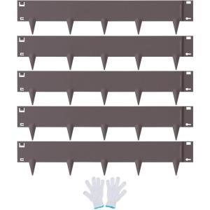 imageVEVOR Steel Landscape Edging 5 Packs 39 x 3 in RustResistant Metal Landscape Edging Bendable Garden Edging Border Heavy Duty Lawn Edging EasytoInstall Flower Bed Yard Pathway Divider Black39 L x 3 H