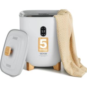 imageVEVOR Towel Warmers for Bathroom 25 L Towel Warmer Bucket with Auto Shut Off for Spa Fits up to 5 Oversized Towels Blankets Clothes Bathrobes PJs and MoreGray