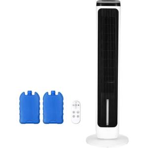 imageVEVOR Tower Fan 22 fts Velocity Quiet Floor Fan 70 Oscillating Fans for Indoors with 3 Speeds 4 Modes 12H Timer Portable Standing Bladeless Fan with Remote Control for Bedroom Office HomeEvaporative Air Cooler