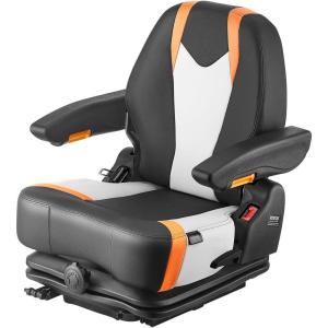 imageVEVOR Universal Forklift Seat Tractor Suspension Seat with Adjustable Back Armrest ampamp Safety Belt Secure Fold Down Tractor Seat with Micro Switch Lawnmower Seat for Skid Loader Bulldozer