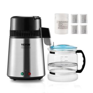 imageVEVOR Water Distiller 11 Gal Distilled Water Machine 750W Pure Water Distilling wBPA Free Plastic Container Water Distillation Kit wButton Countertop Distilled Water Maker for Home WhiteSilver