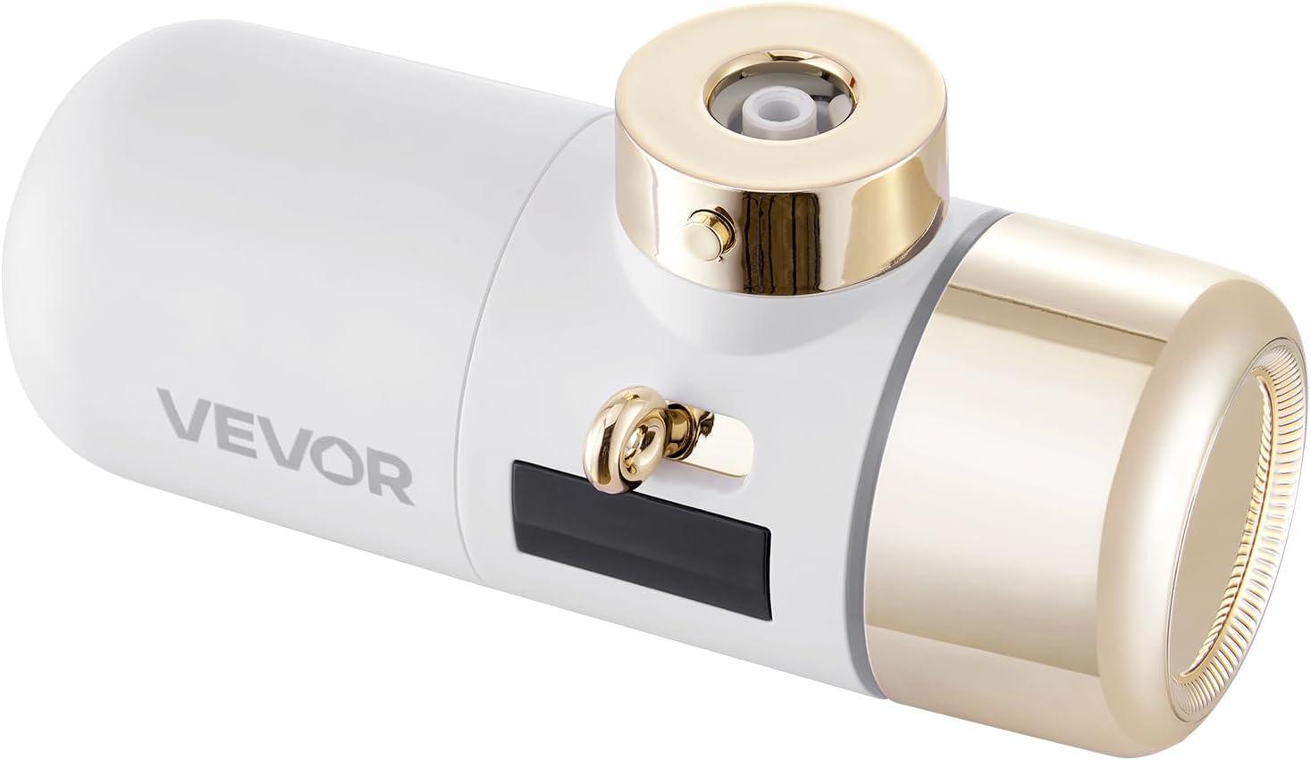 imageVEVOR Skincare Water Filter Faucet Mount Water Filters with MicroNano Bubble for Skin Sink Tap Purifier Removes Chlorine with 1 Filter for Kitchen and Bathroom Faucets White  Gold