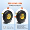 image2Pack VEVOR 10Inch Solid Rubber Tires and Wheels 4103504quot Flat Free Tubeless Tires and Wheels with 58quot Axle Bore Hole Offset Hub Perfect for Hand Truck Utility Cart Dolly Garden TrailerMetal wheel hub