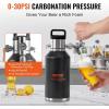 imageBeer Growler Tap System 170Oz 5L Mini Keg 304 Stainless Steel Pressurized Beer Growler Keg Growler with Pressure Display CO2 Regulator Faucet LeakProof Ring For Draft Homebrew Craft Beer64 oz