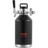 imageBeer Growler Tap System 170Oz 5L Mini Keg 304 Stainless Steel Pressurized Beer Growler Keg Growler with Pressure Display CO2 Regulator Faucet LeakProof Ring For Draft Homebrew Craft Beer128 oz