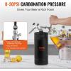 imageBeer Growler Tap System 170Oz 5L Mini Keg 304 Stainless Steel Pressurized Beer Growler Keg Growler with Pressure Display CO2 Regulator Faucet LeakProof Ring For Draft Homebrew Craft Beer128 oz