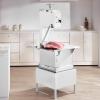 imageCommercial Electric Meat Bandsaw 1500W Stainless Steel Countertop Bone Sawing Machine Workbeach 193quot x 15quot 01679 Inch Cutting Thickness Frozen Meat Cutter with 6 Blades for Rib Pork BeefSliver