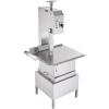 imageCommercial Electric Meat Bandsaw 1500W Stainless Steel Countertop Bone Sawing Machine Workbeach 193quot x 15quot 01679 Inch Cutting Thickness Frozen Meat Cutter with 6 Blades for Rib Pork BeefSliver