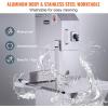 imageCommercial Electric Meat Bandsaw 1500W Stainless Steel Countertop Bone Sawing Machine Workbeach 193quot x 15quot 01679 Inch Cutting Thickness Frozen Meat Cutter with 6 Blades for Rib Pork BeefSliver