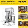 imageHappybuy 30Qt Commercial Food Mixer with Timing Function Commercial Mixer 1250W Stainless Steel Bowl Heavy Duty Electric Food Mixer Commercial with 3 Speeds Adjustable Perfect for Bakery Pizzeria20 Quart
