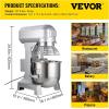 imageHappybuy 30Qt Commercial Food Mixer with Timing Function Commercial Mixer 1250W Stainless Steel Bowl Heavy Duty Electric Food Mixer Commercial with 3 Speeds Adjustable Perfect for Bakery Pizzeria10 Quart