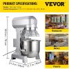 imageHappybuy 30Qt Commercial Food Mixer with Timing Function Commercial Mixer 1250W Stainless Steel Bowl Heavy Duty Electric Food Mixer Commercial with 3 Speeds Adjustable Perfect for Bakery Pizzeria30 Quart