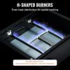 imagePropane Griddle on Cart 36quot Heavy Duty Manual Flat Top Griddle Outdoor Cooking Station with Side Shelves Steel Propane Gas Griddle 4Burners Restaurant Portable Grill  60000 BTU1 Burner Grill