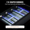 imagePropane Griddle on Cart 36quot Heavy Duty Manual Flat Top Griddle Outdoor Cooking Station with Side Shelves Steel Propane Gas Griddle 4Burners Restaurant Portable Grill  60000 BTU2 Burner Grill