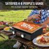 imagePropane Griddle on Cart 36quot Heavy Duty Manual Flat Top Griddle Outdoor Cooking Station with Side Shelves Steel Propane Gas Griddle 4Burners Restaurant Portable Grill  60000 BTU2 Burner Grill