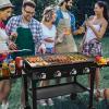 imagePropane Griddle on Cart 36quot Heavy Duty Manual Flat Top Griddle Outdoor Cooking Station with Side Shelves Steel Propane Gas Griddle 4Burners Restaurant Portable Grill  60000 BTU4 Burner Grill with Cart